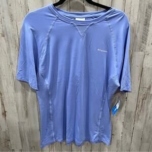 Columbia Women’s Maplegate Blue Performance Shirt Quick Dry Fishing Large